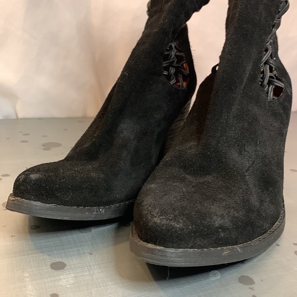 Like New Jeffrey Campbell - Dubois Bootie, Black Distressed Suede - Picture 7 of 8